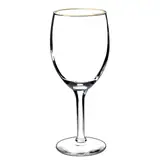 10 oz Gold Trim Wine Glass