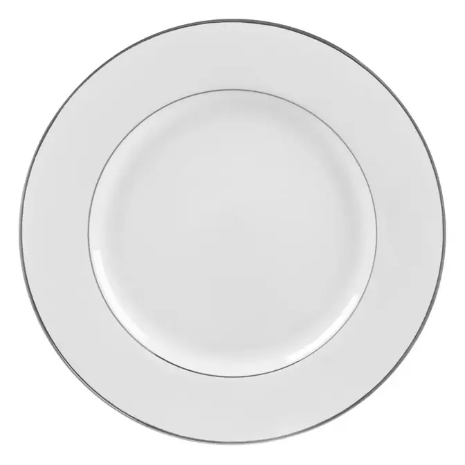 10.5" Silver Band China Plate