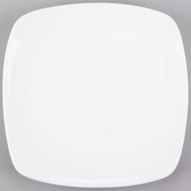 11" White Square Coupe Plate