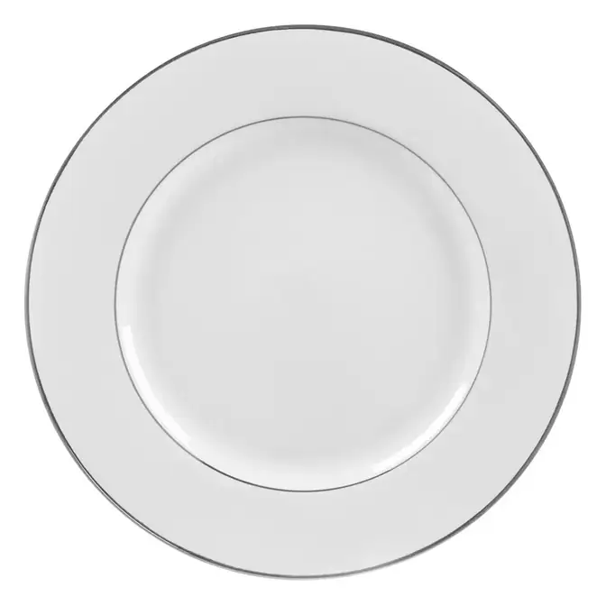 6" Silver Band China Plate