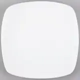 7" White Square Coupe Plate
