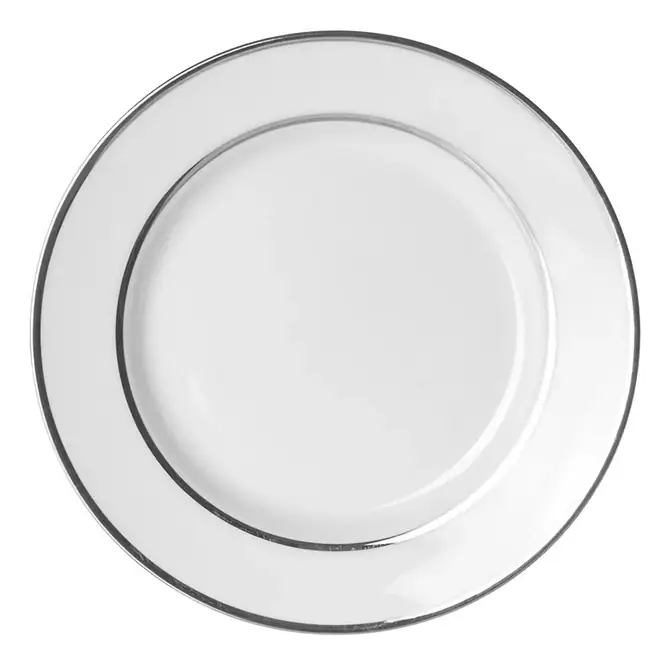 7.5" Silver Band China Plate