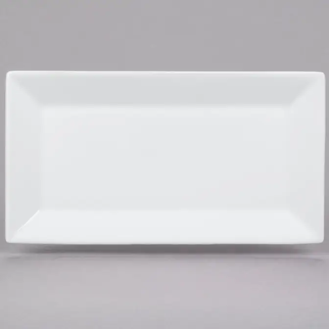 8.5" x 4.5" White Rectangular Plate