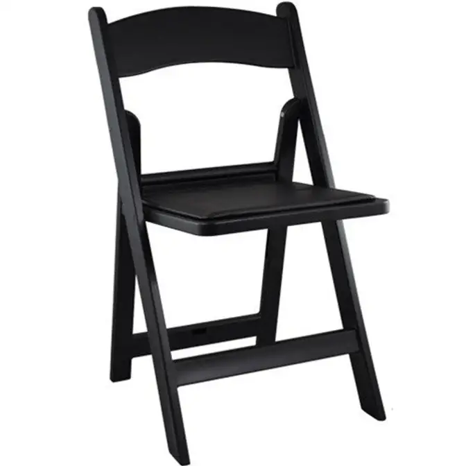 Black Wood Folding Chair