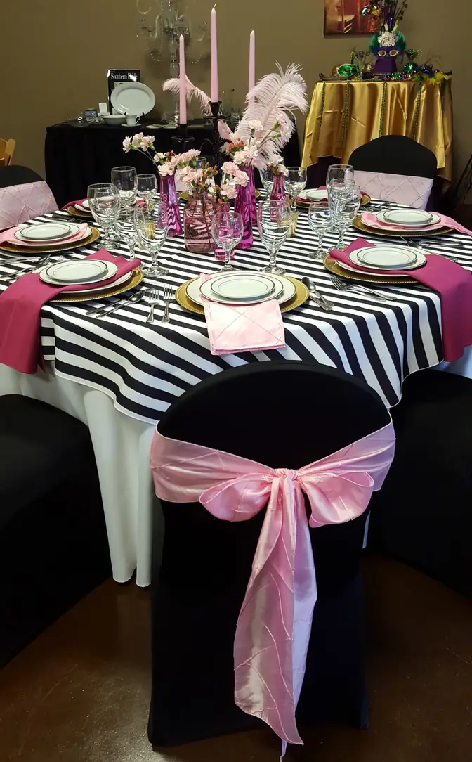 Chair Cover with Sash — Fits banquet and folding chairs; sash included
