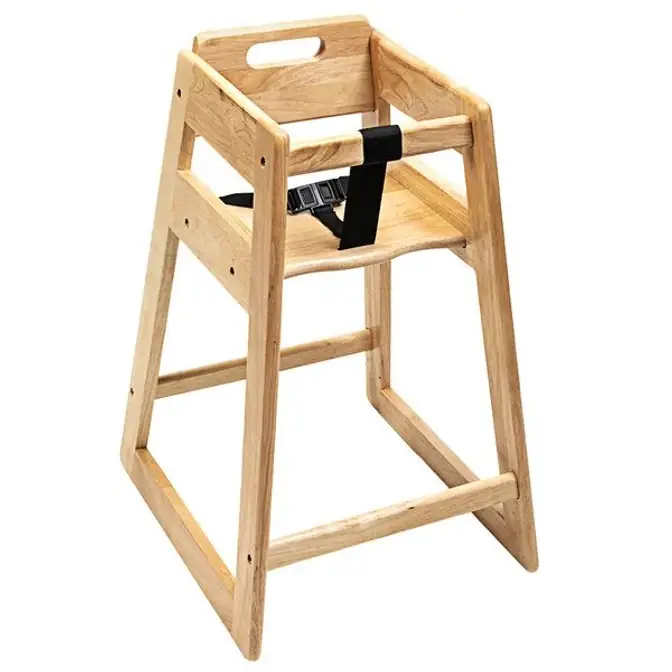 Children's Natural Wood High Chair