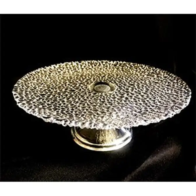 Clear Etched Cupcake Stand