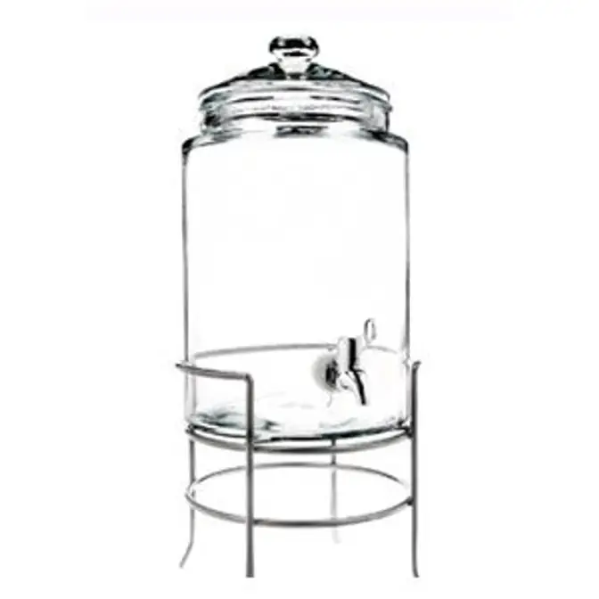 Glass Beverage Dispenser with Stand