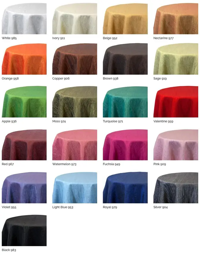 Krinkle Linens — 21 textured colors, each with its catalog number