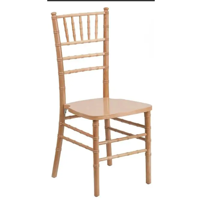 Natural Wood Chiavari Chair — Cushion included