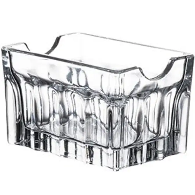 Sugar Packet Caddy — Clear glass or white ceramic