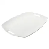 White China Serving Platter with Handles