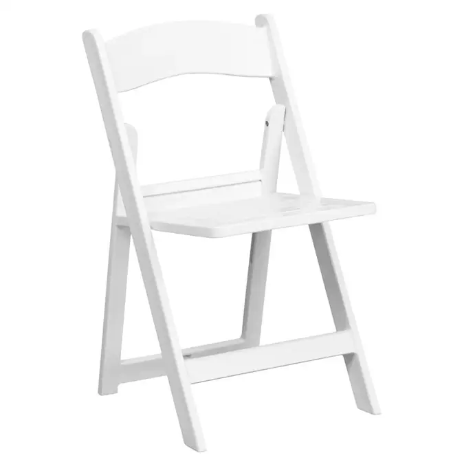 White Resin Folding Chair